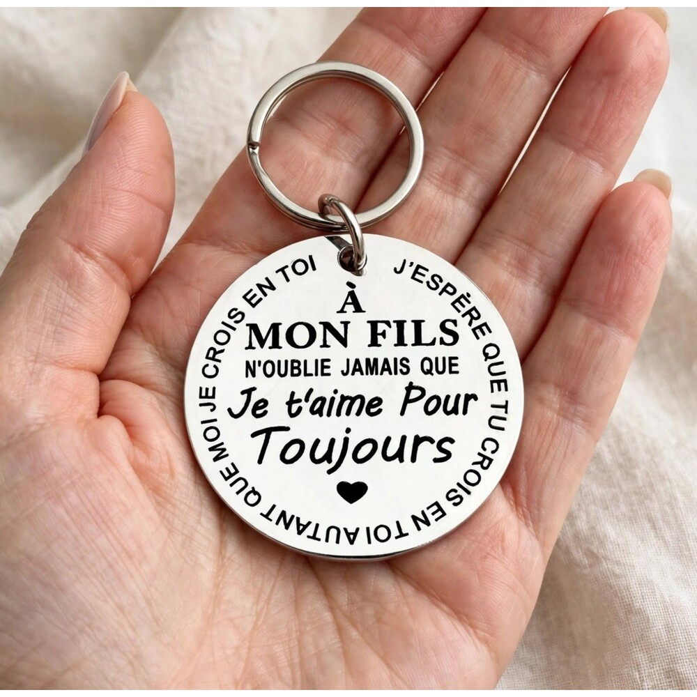 To My Son Never Forget I Love You Stainless Keychain Reminder Love Family Bless